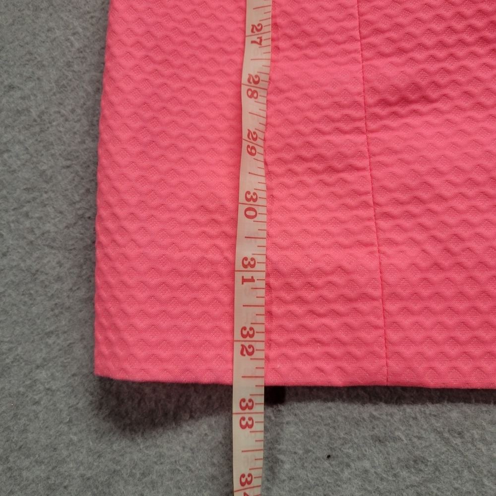 Lilly‎ Pulitzer Pink Seersucker Gold Soutache Embroidered V-Neck Shift Dress 0 - Picture 7 of 15